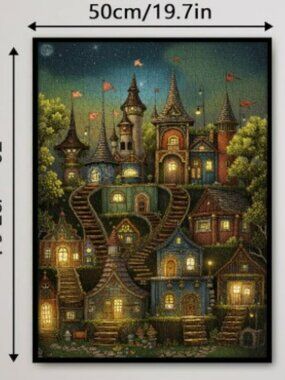 Jigsaw Puzzle -  PICKFORU Candlelight Cottages - 1000 Pieces